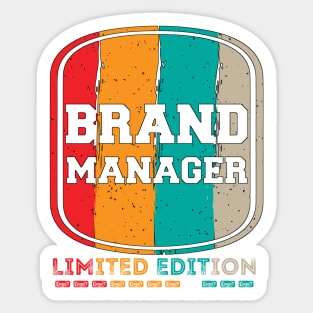 Funny Retro Vintage Design Brand Manager Saying Management Humor Sticker